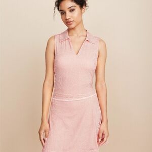 Lou & Grey Women's Polo Collar Top - Orange and White